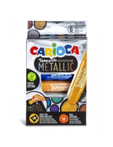 Crayons Temperello Metallic 6 pièces