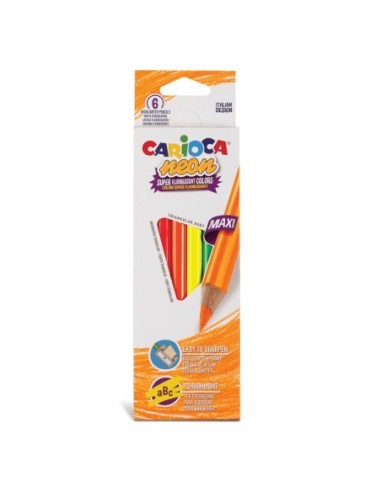 Crayons de couleur Néon Maxi 6 pièces