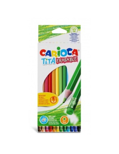 Crayons de couleur Tita Effaçable 12 pièces