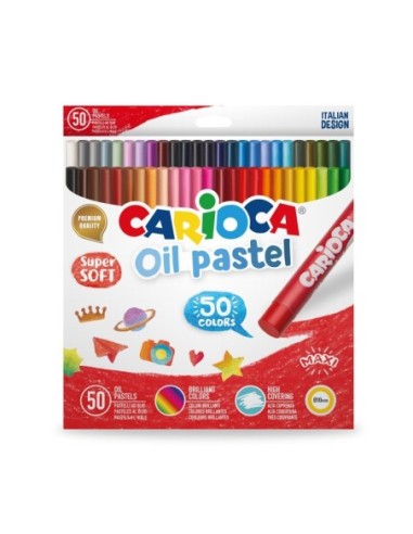 Crayons de cire à l'huile 50 pièces