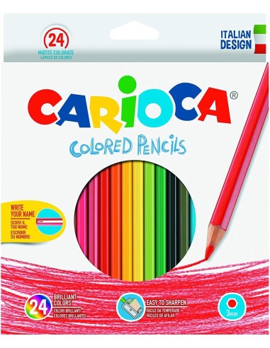 CARIOCA Crayon hexagonal 24 pces