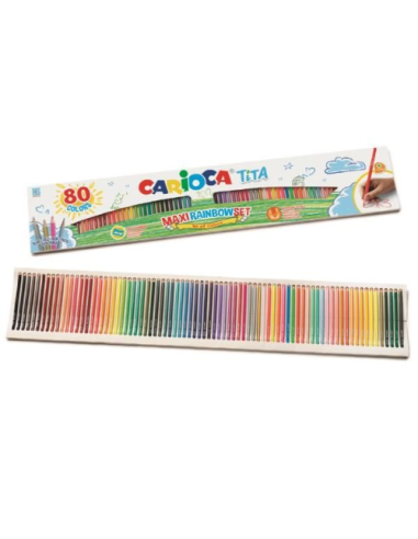 Crayons de couleur Tita Maxi 80 pièces