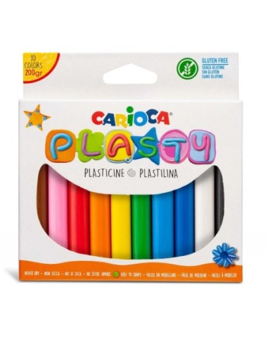 Pâte à modeler Plasty (200gr) 10 pièces